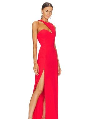 Amanda Uprichard crimson One-Shoulder Gilda  
Gown